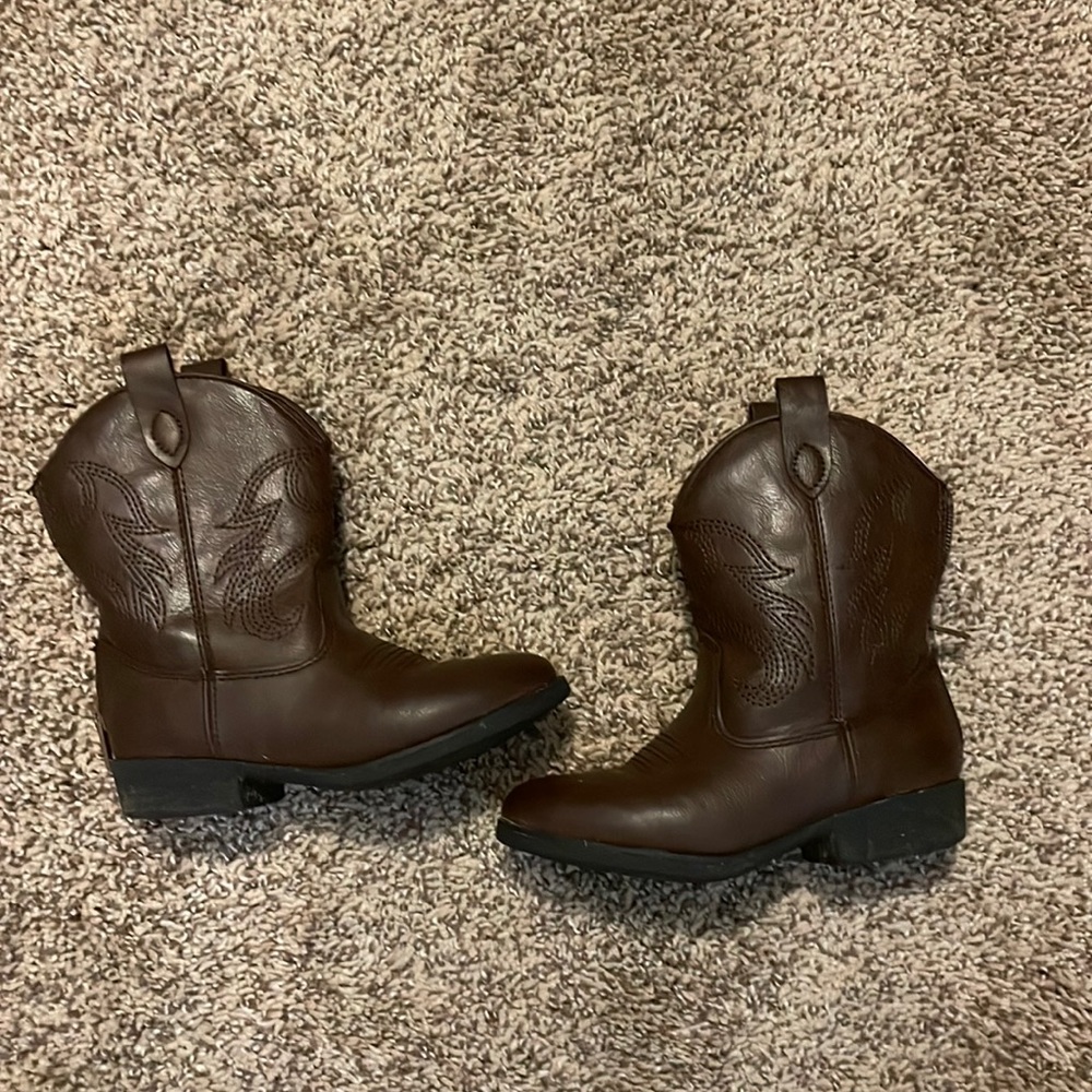 Cat & Jack Brown Boy Cowboy Boots